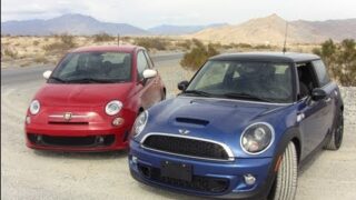 2012 mini cooper s versus fiat 500 abarth 0 60 mph mashup review
