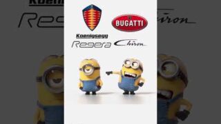 koenigsegg regera vs bugatti chiron minions style funnytrending tiktok status funny foryoufyp