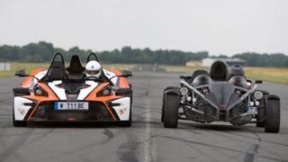 ktm x bow r vs ariel atom 300 acceleration motorsport